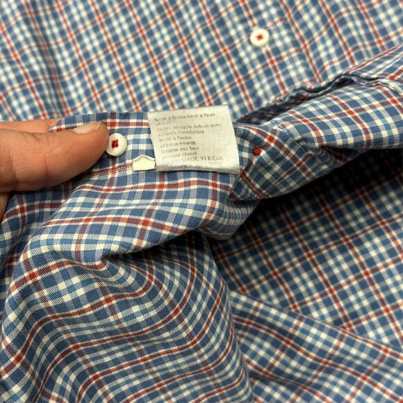 Spier & Mackay Dress Shirt Handmade Plaid Button Down Cotton 15.5 Medium - Picture 10 of 11